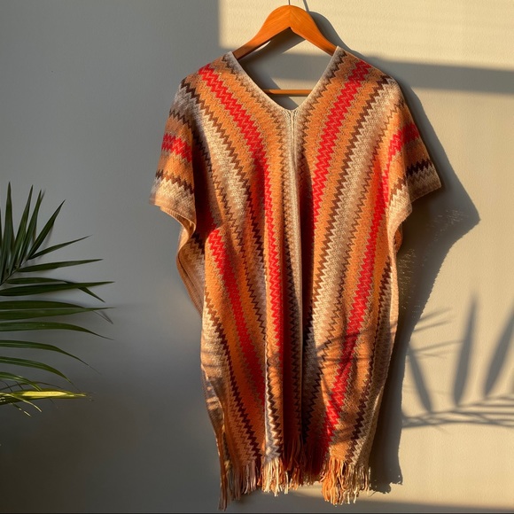 MISSONI Chevron Open Cape Poncho NWOT - Picture 9 of 9